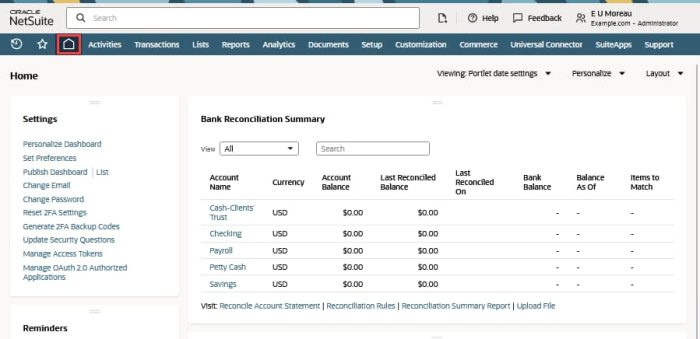 Billing Screen in NetSuite