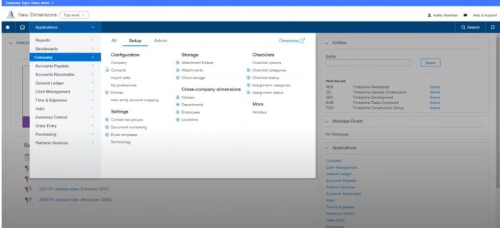 Import Data Screen in Sage Intacct Enables