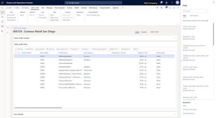 Preview screen in Microsoft Dynamics 365 Finance