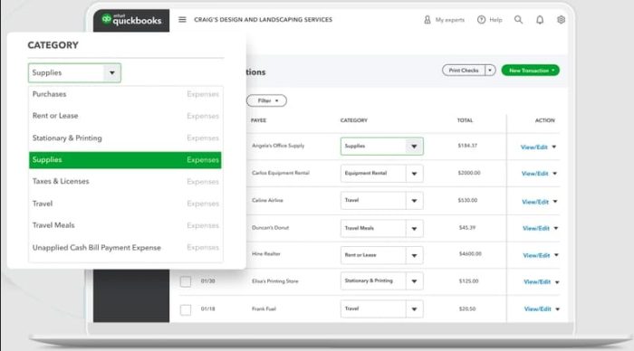 QuickBooks Online Transactions