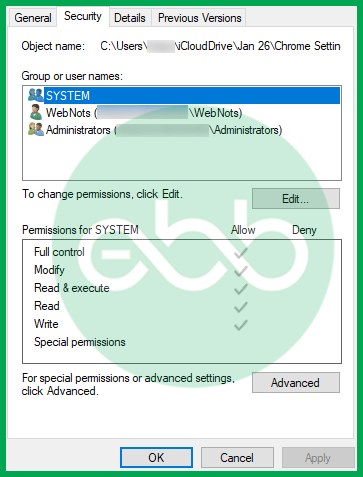 Edit Permissions for Windows Common Files Folder