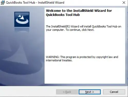 Installation of QuickBooks tool hub Screenshot