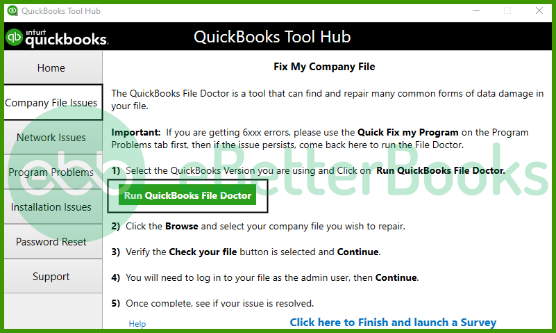 QuickBooks File Doctor tool