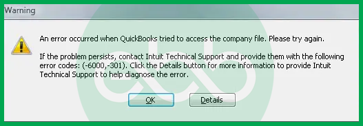 QuickBooks error code 6000 301