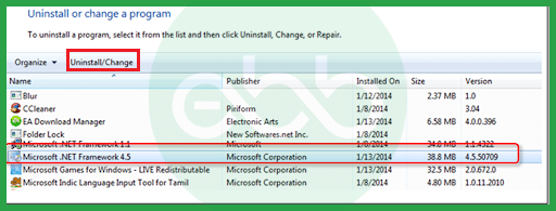 Repair Microsoft .Net Framework 