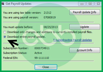 Downloading the latest payroll tax table