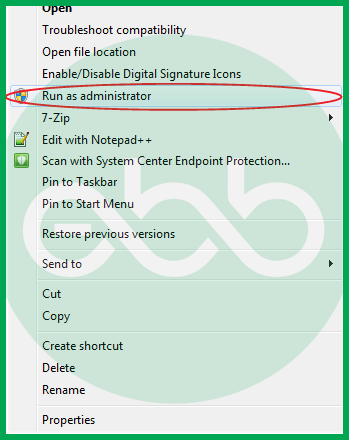 Run as Administrator