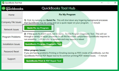 QB tool hub - Quick Fix my Program