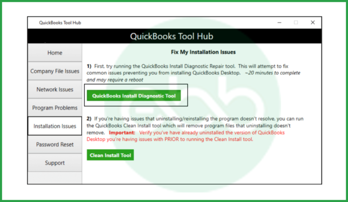 QuickBooks toolhub