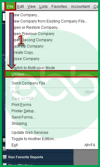Fix QuickBooks Error 6147, 0 – Easy Troubleshooting Steps 3 Utilities option
