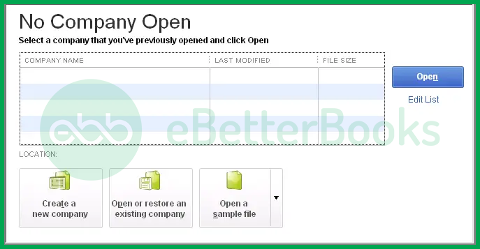 Fix QuickBooks Error 6147, 0 – Easy Troubleshooting Steps 6 No company file open windows