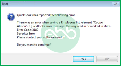 QB payroll error 3180