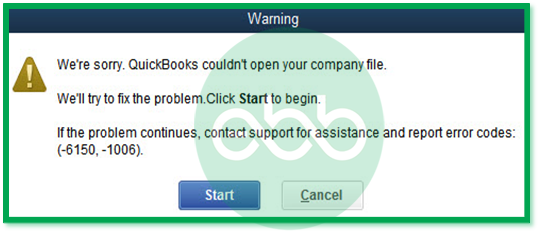 QuickBooks error message 6150, -1006