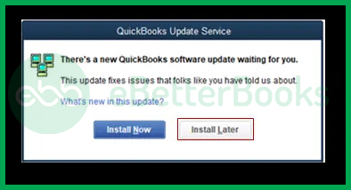 QuickBooks update service install