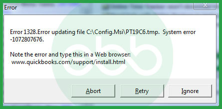QuickBooks Error Message 1328 Pro Accountant
