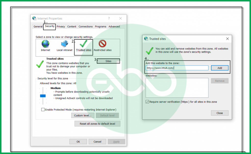 Check internet firewall and internet security settings and allow QuickBooks connections
