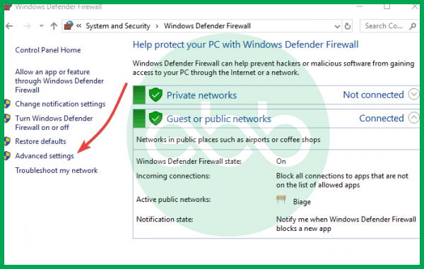 Configure your firewall and anti virus defender