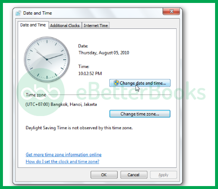 Change Date Time of your System