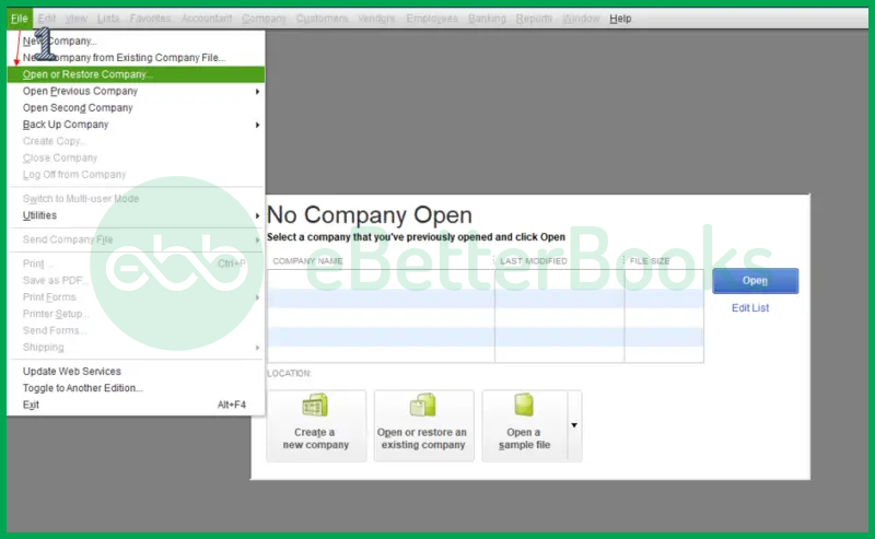 QuickBooks is installed on the host system