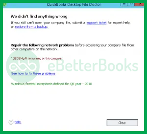 QuickBooks database server manager not running QBDBMgrN on the computer error