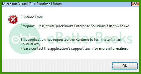 QuickBooks Runtime Error