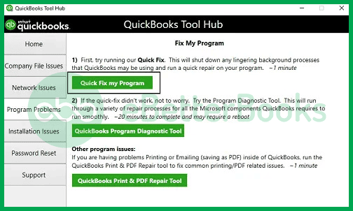 run quick fix my program