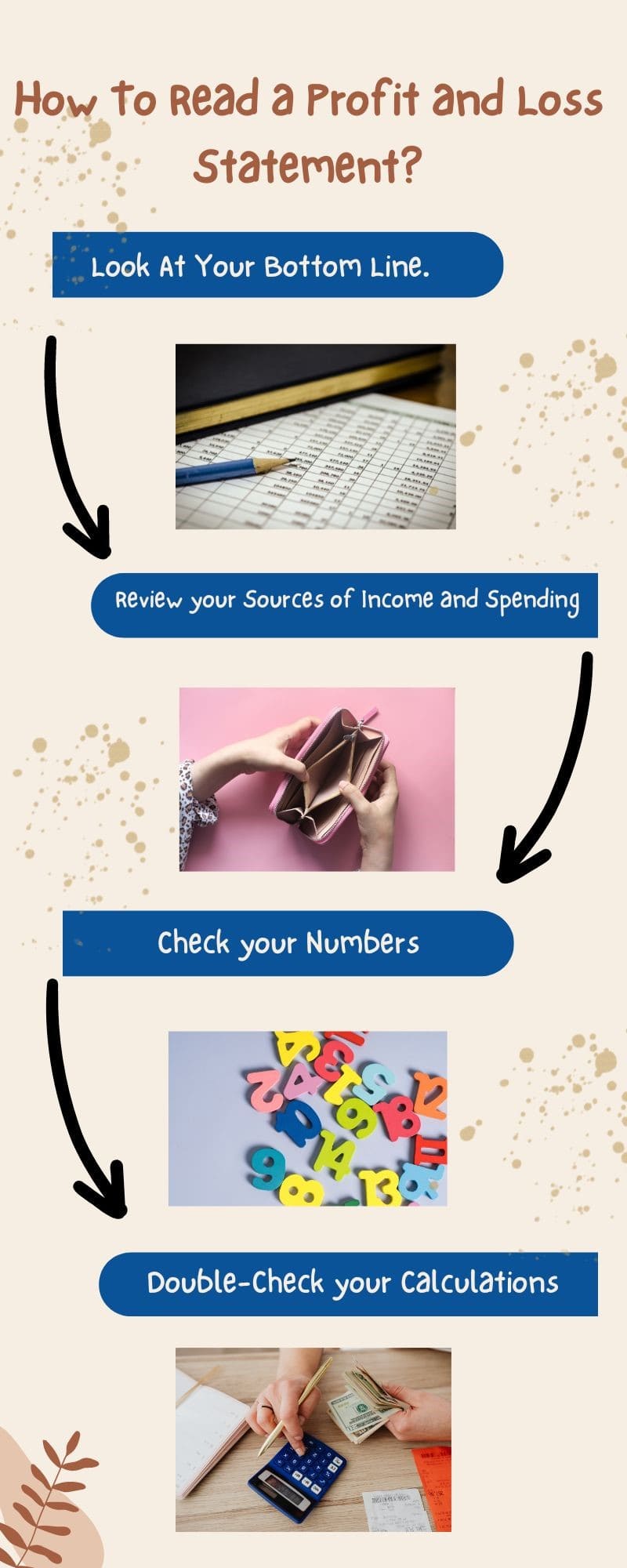 profit and loss statement infographic