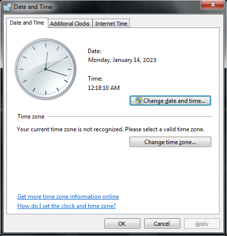 Date and Time Settings