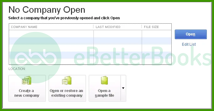 Open Company File