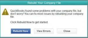 Rebuild Your Company File