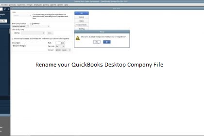 Rename your QuickBooks Desktop Company File
