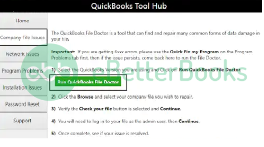 Run QuickBooks File Doctor Tool