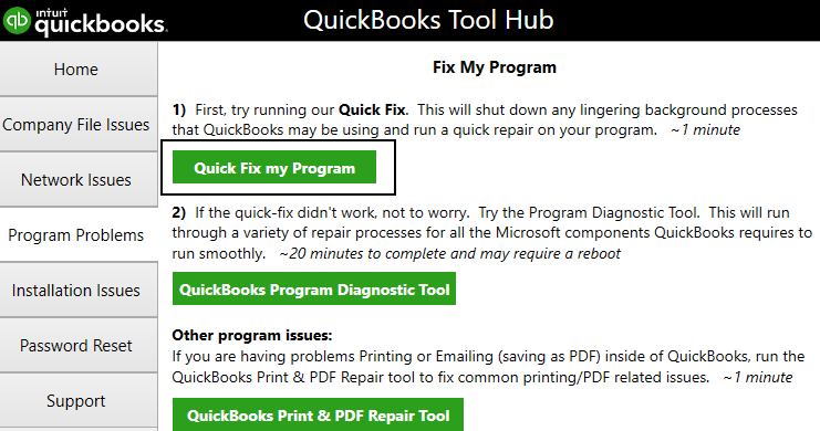 QuickBooks install diagnostic tool