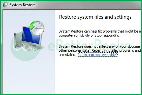 System Restore Option