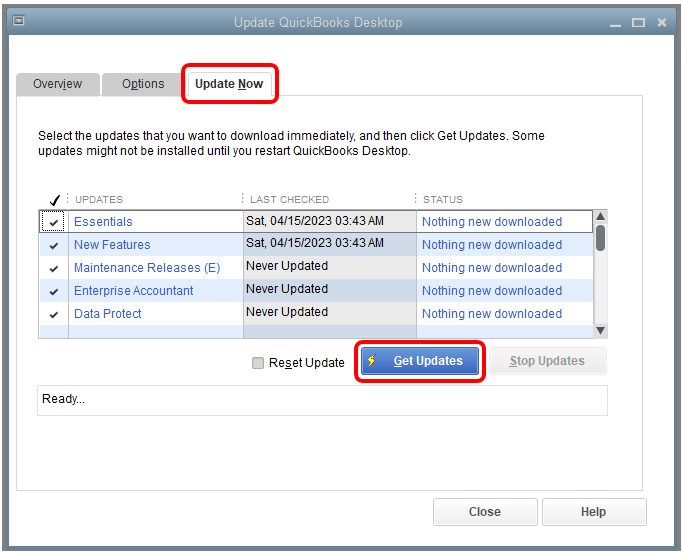 Update QuickBooks to the Latest version