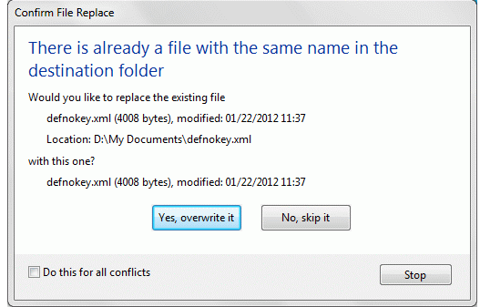 Avoid Overwriting an Existing File