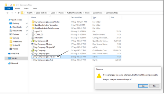 Rename the .ND (Network Data) File
