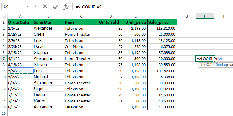 how to find an exact match using the vlookup function