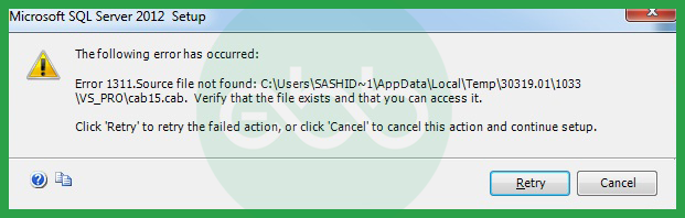 quickbooks error 1311