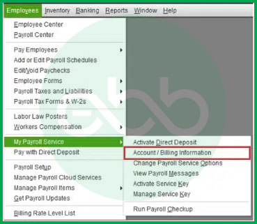 accounting and Billing information