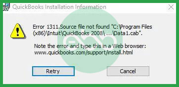 QuickBooks Error Code 1311