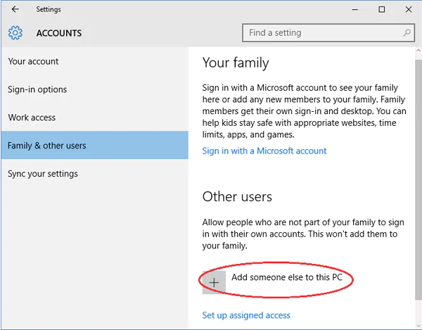 Create Windows users and give them admin access in Multi-User Mode in QuickBooks, step-1