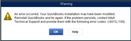 QuickBooks Error 6010 100