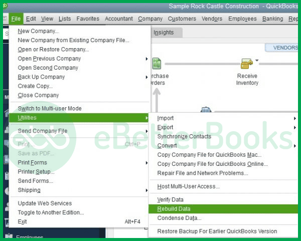 Verify and Rebuild Data in QuickBooks Desktop