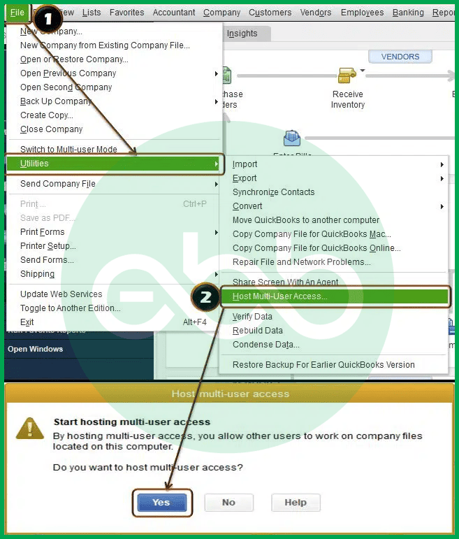 Host multi user access