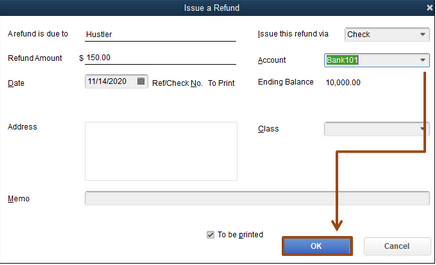 Record the Transaction as a Refund Issue