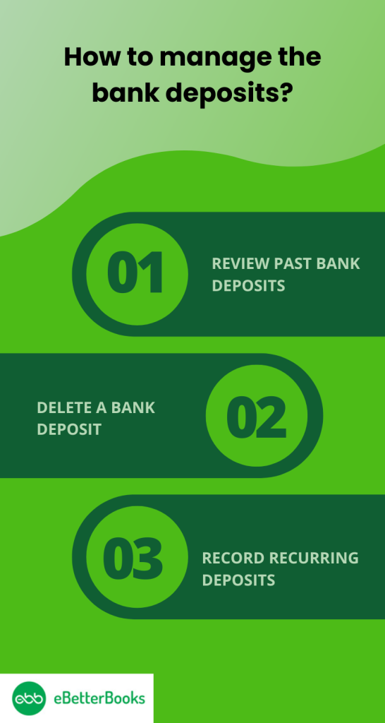 How to record deposits in QuickBooks - How to Manage Bank Deposits