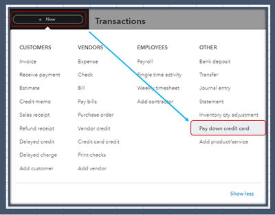 Record a payment made from a personal account 1