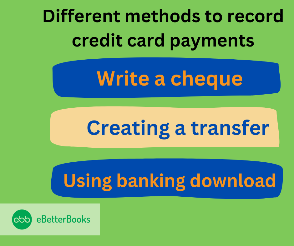 different methods to record credit card payments