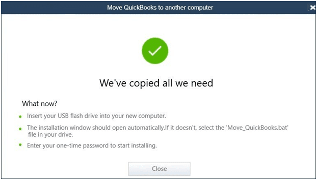 Requirements for the Migration Tool to Transfer QuickBooks to a New Computer - Step 3